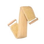 Premium Natural Back Loofah With Massage Side - Strap With Wooden Handle - Image 4