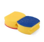 Semi-circular scouring sponge 2-pack